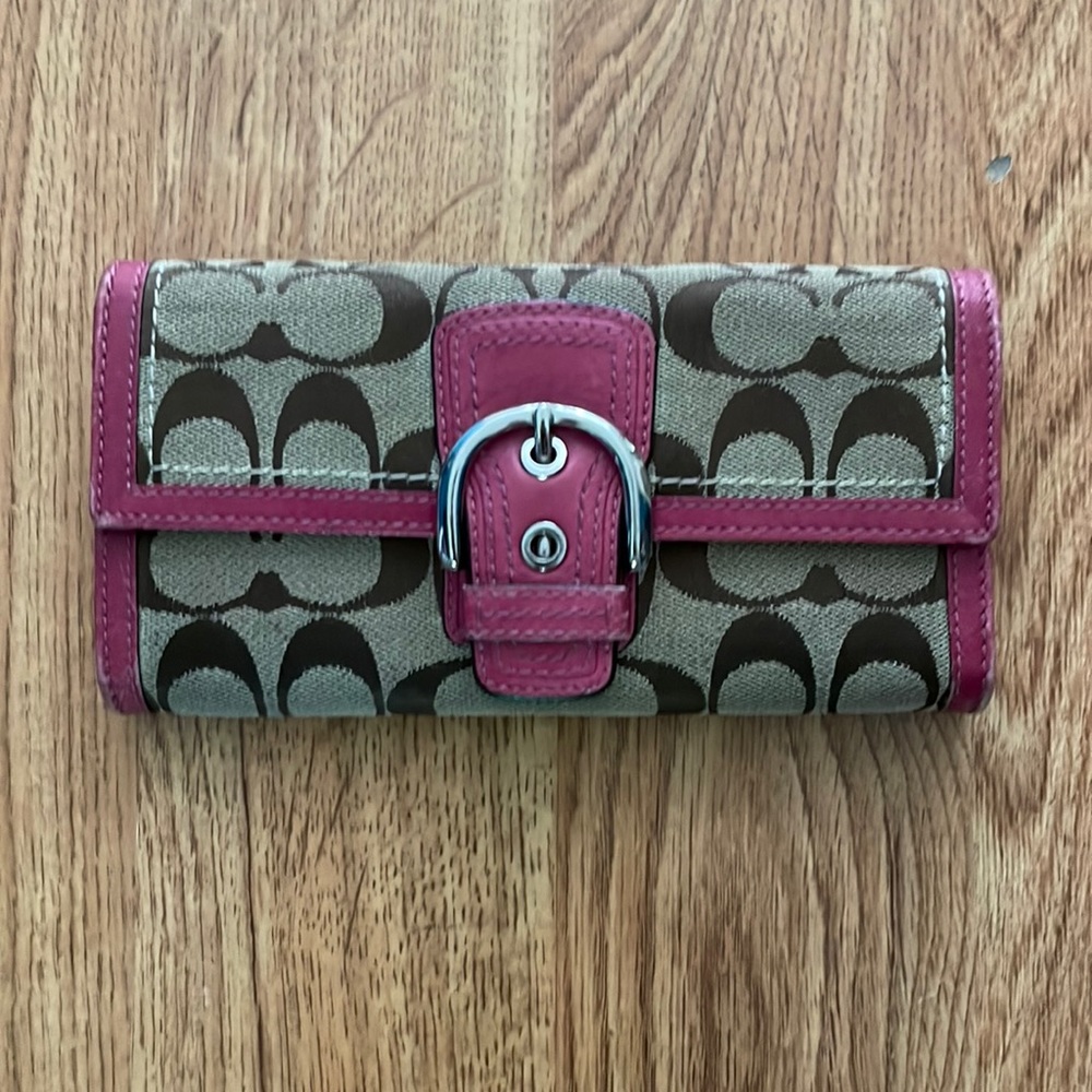 Pink Coach Wallet